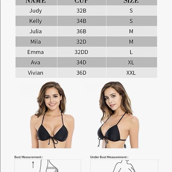 RELLECIGA Women's Tie Front Triangle Bikini Top- M - Picture 6 of 6
